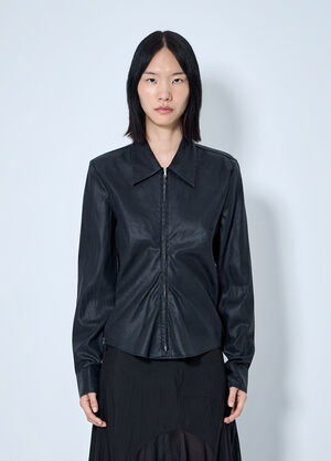 Our Legacy Slim Zip Shirt Black our0265042