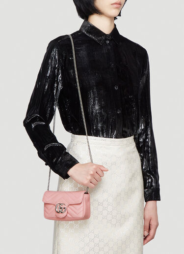 Gucci GG Marmont Mini Shoulder Bag Pink guc0241136