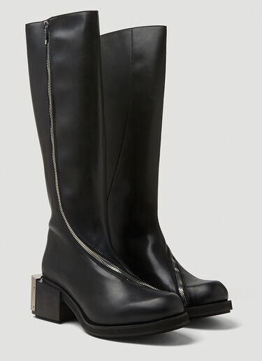 GmbH Monogram Riding Mid-Calf Boots Black gmb0146014