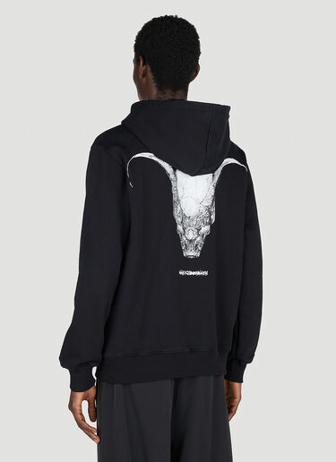 Han Kjøbenhavn Goat Skull Print Hooded Sweatshirt Black han0153004