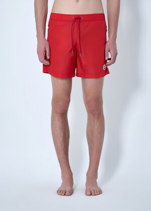 Moncler Nylon Swim Shorts Red mon0164014