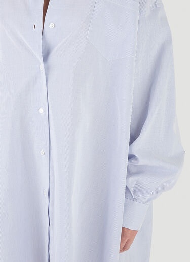 Maison Margiela Oversized Pinstriped Shirt Blue mla0246005