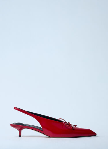 Jacquemus Les Slingbacks Cubisto B Kitten Heels Red jac0260045