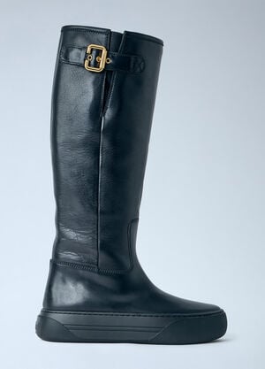 Chloé Delia Leather Boots Black chl0265027