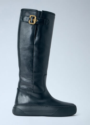 Chloé Delia Leather Boots Black chl0265027