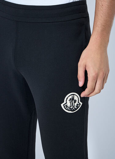LN-CC® - Moncler: Logo Patch Joggers - Black Moncler Logo Patch Joggers Black mon0165024