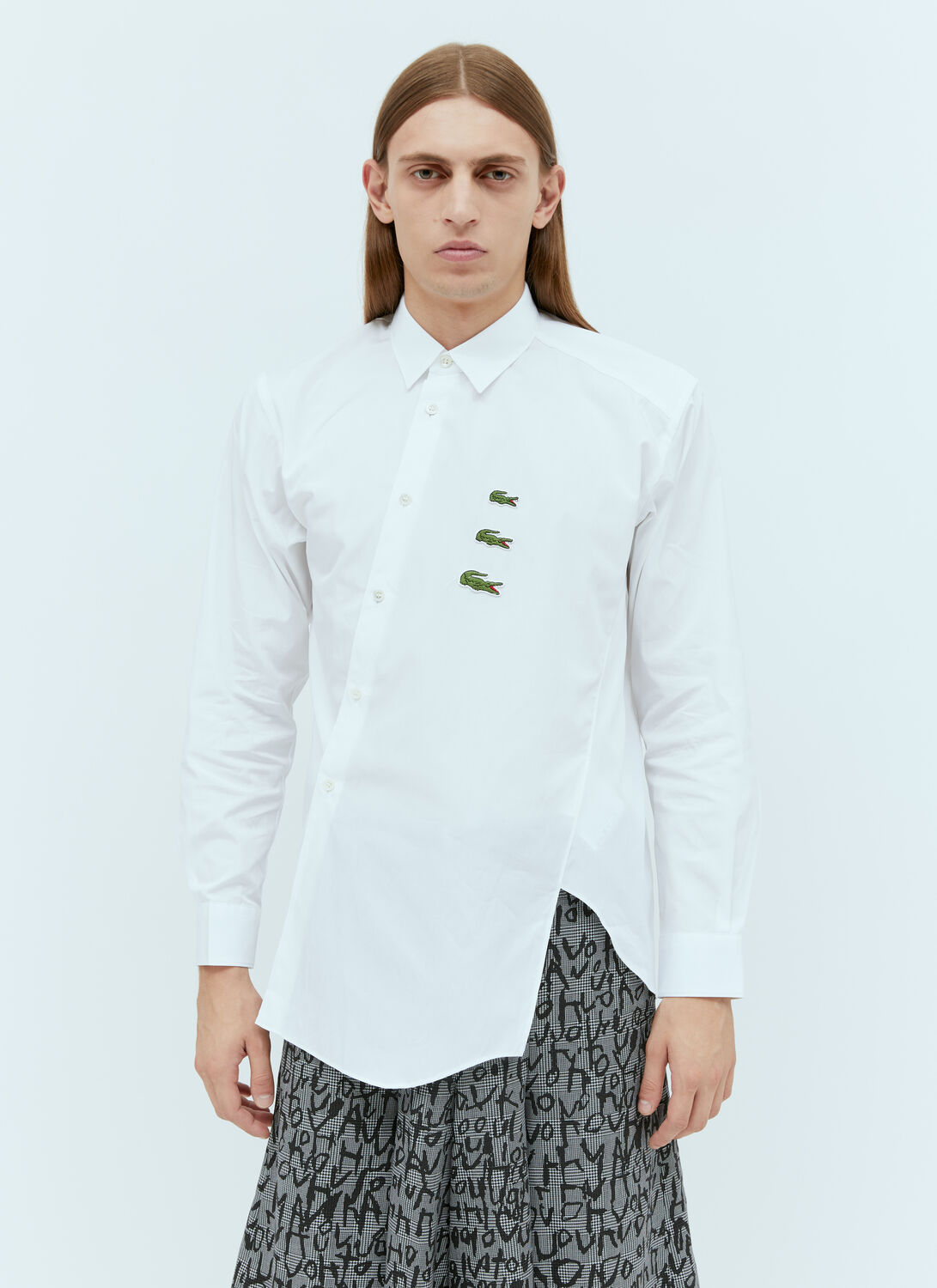 Comme Des Garçons Shirt Logo Twisted Shirt In White