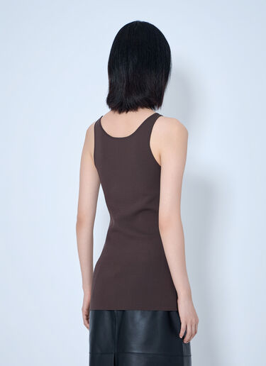 LN-CC® - Toteme: Classic Compact Knit Tank - Brown Toteme Classic Compact Knit Tank Brown tot0265034