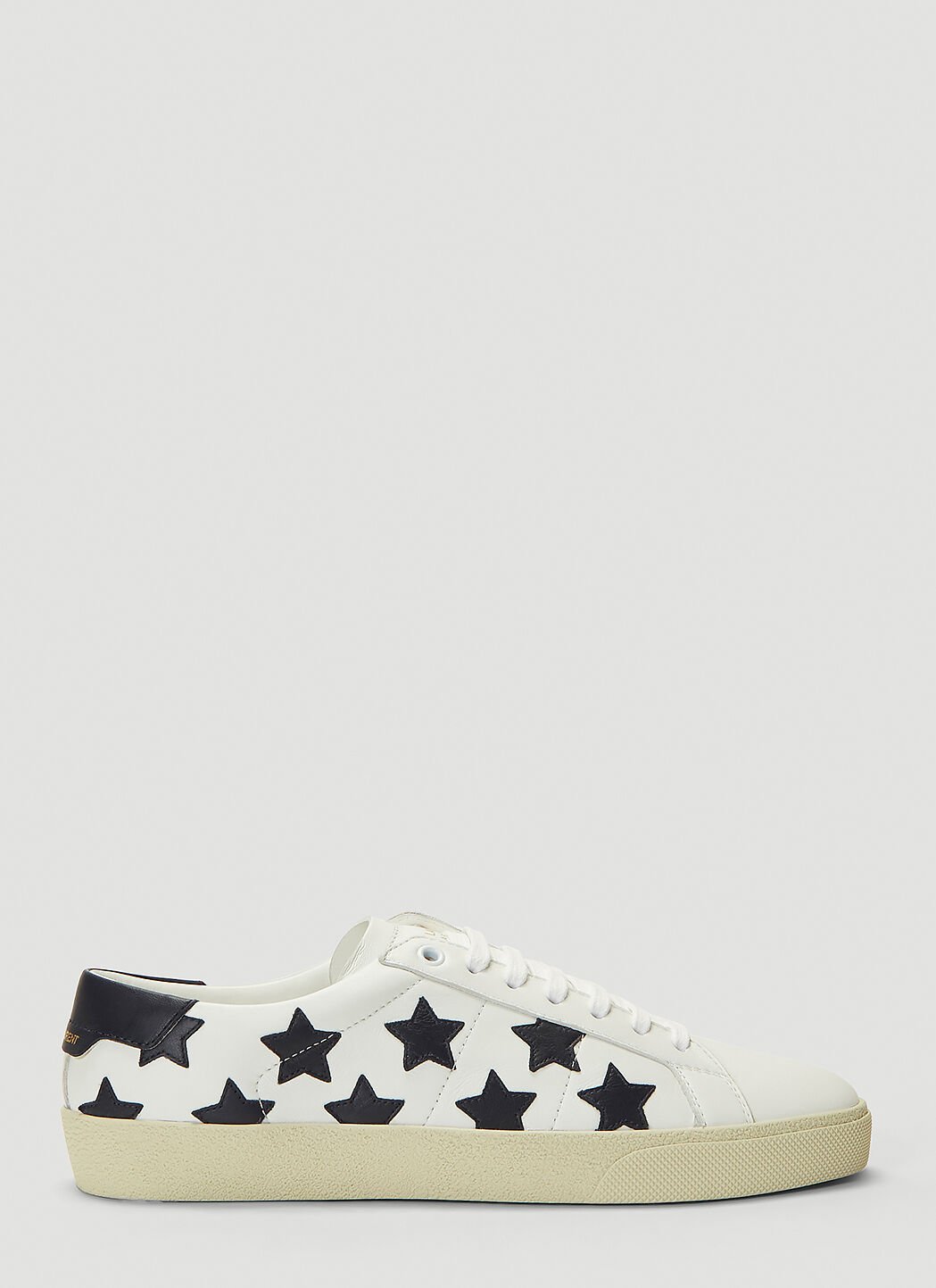 Saint Laurent Paris SL/06 Metallic Stars Low Sneakers in White Leather  ref.479684 - Joli Closet