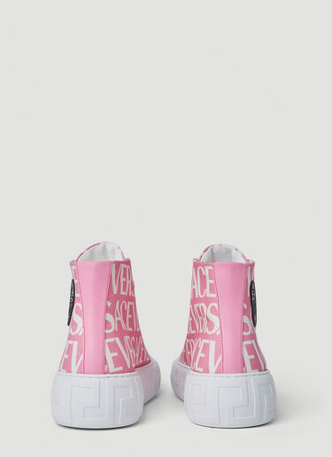 Greca Logo Print Sneakers Versace Greca Logo Print Sneakers Pink vrs0251039