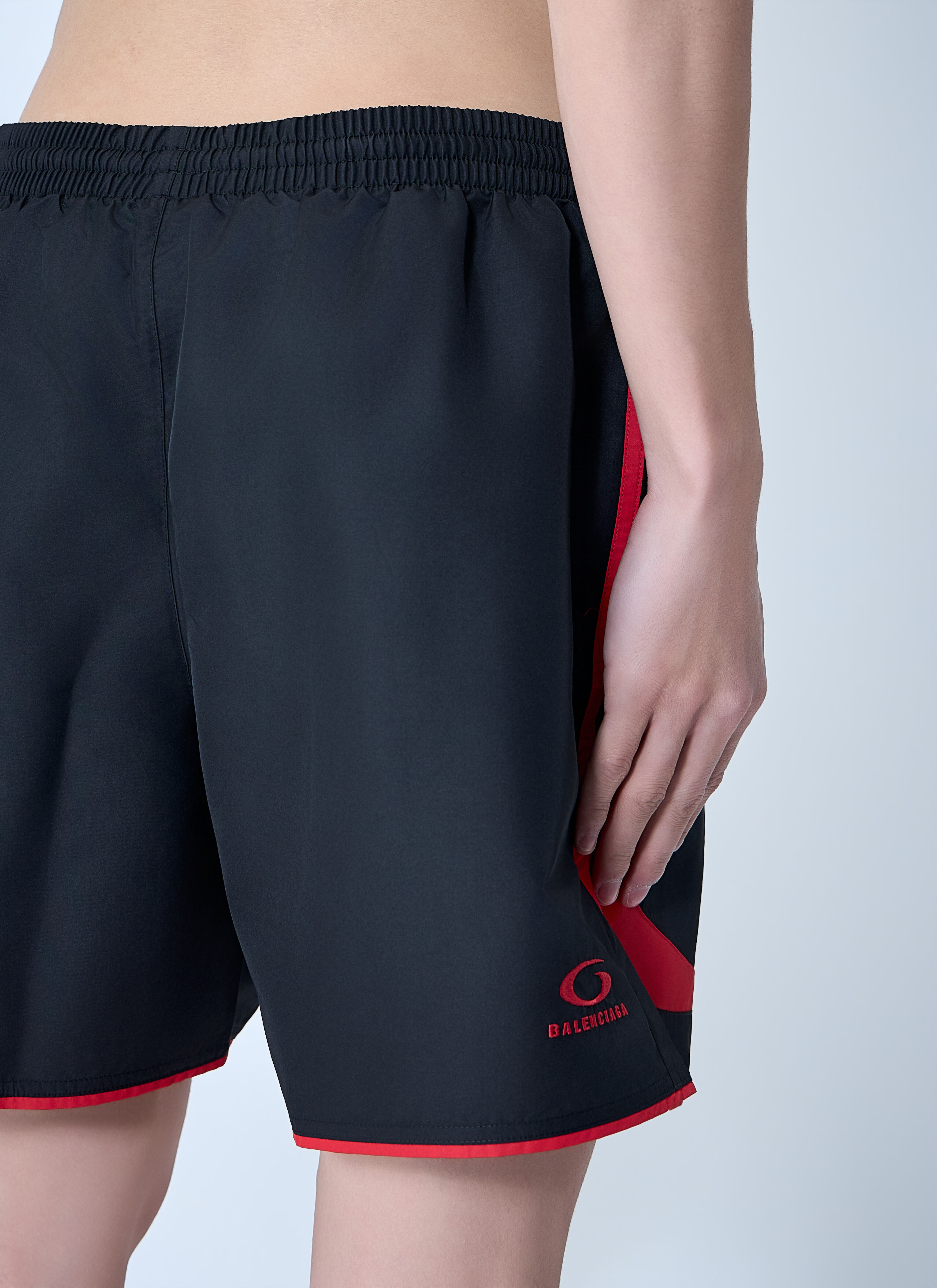 Balenciaga Men's' Soccer Swim Shorts in Black | LN-CC®