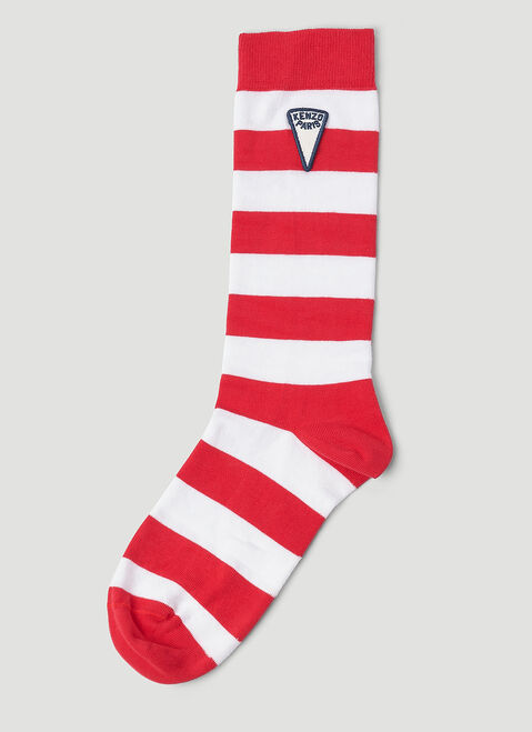 Balenciaga Striped Socks Beige bal0151051