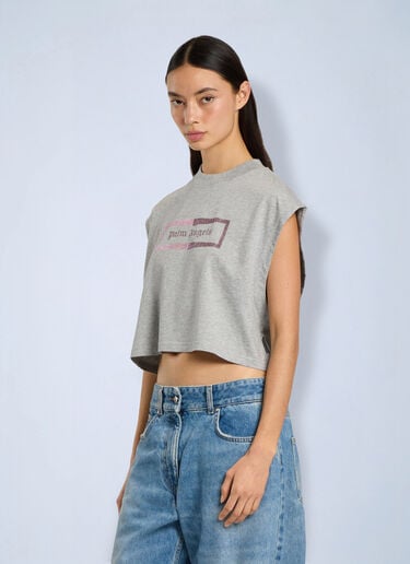Palm Angels Stud Box Logo Tank Top Grey pma0266219