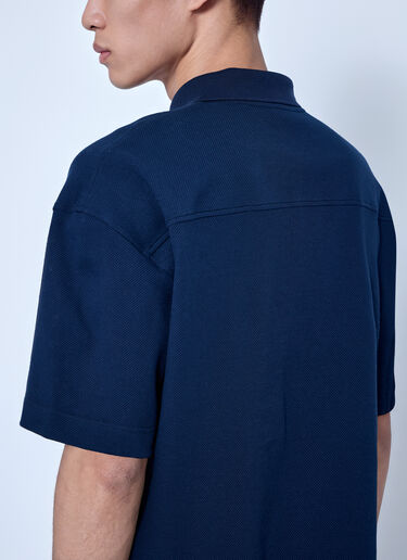 Saint Laurent Cassandre Polo In Cotton Piqué Navy sla0166012