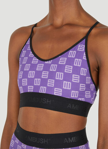 Ambush Monogrammed Bra Top Lilac amb0248006