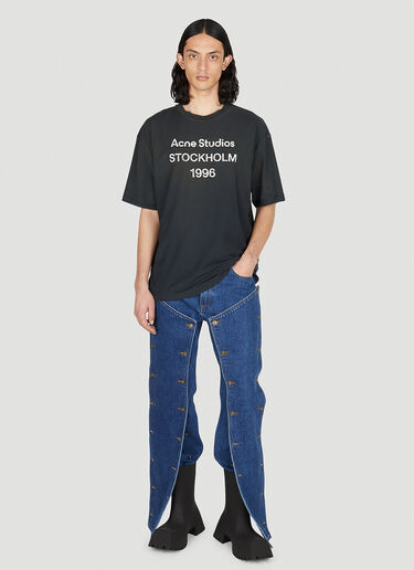 Acne Studios Logo Print T-Shirt Black acn0352007