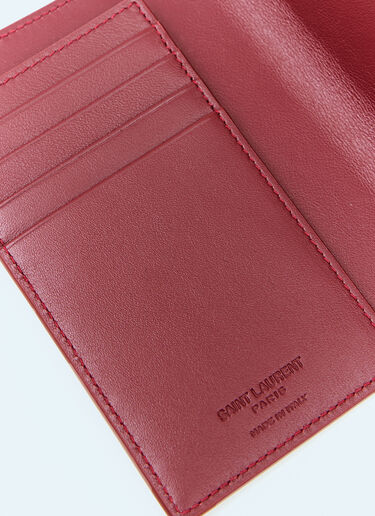 Saint Laurent 漆皮绗缝双折钱夹  红色 sla0258032