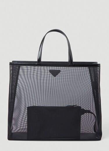 Prada Mesh Tote Bag in Black | LN-CC
