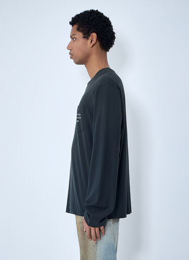 Acne Studios Long Sleeve Cotton Jersey T-Shirt Black acn0363017