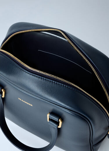 LN-CC® - Jil Sander: Compact Leather Handbag - Dark Blue Jil Sander Compact Leather Handbag Dark Blue jil0265014