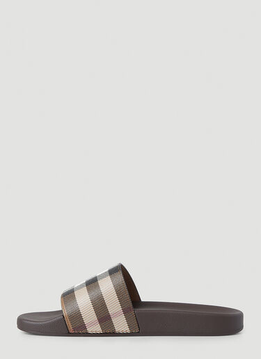 Burberry Vintage Check Furley Slides Brown bur0147059