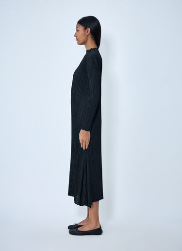 Pleated Long Sleeve Dress Pleats Please Issey Miyake Pleated Long Sleeve Dress Black plp0263004