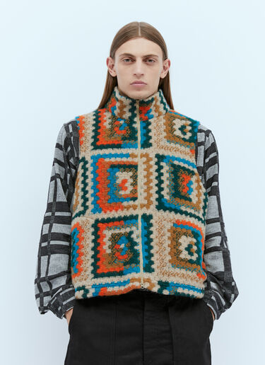 Engineered Garments High Mock Knit Vest Multicolour egg0154007