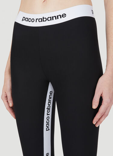 Rabanne Logo Tape Leggings Black pac0248002