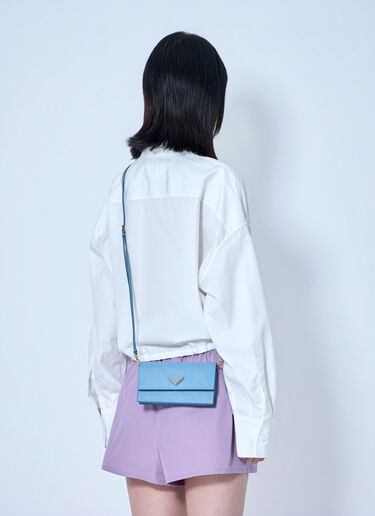 LN-CC® - Prada: Saffiano Leather Mini Bag - Light Blue Prada Saffiano Leather Mini Bag Light Blue pra0264204