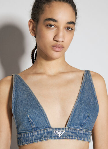 Prada Organic Denim Top Blue pra0256017