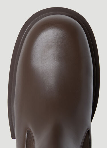 Rick Owens Chunky Sole Leather Ankle Boots Brown ric0153024
