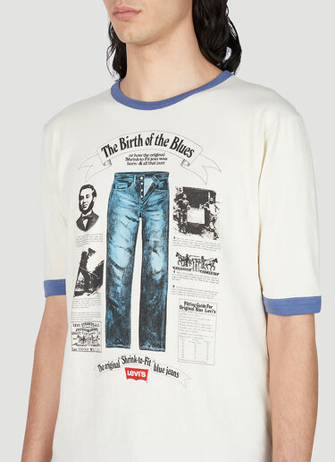 Levi's 1970S Ringer T 恤 乳白色 lvs0151019