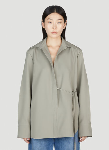 Jil Sander Self-Tie Shirt Green jil0253005