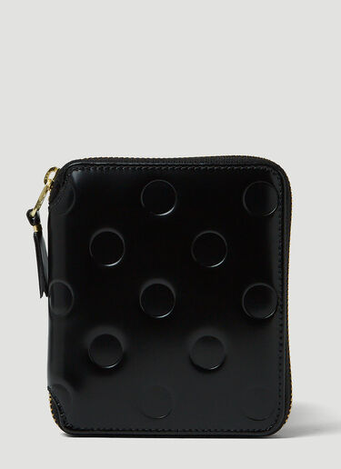 Comme des Garçons Wallet Dots Zip-Around Wallet Black cdw0347006