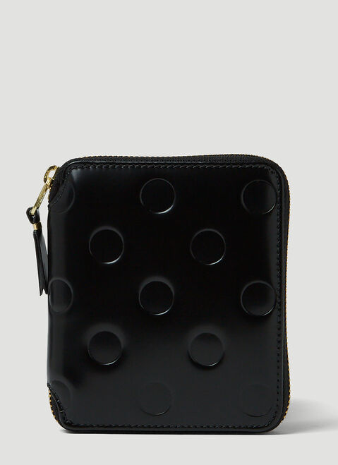 Comme des Garçons Wallet Dots Zip-Around Wallet Green cdw0348012