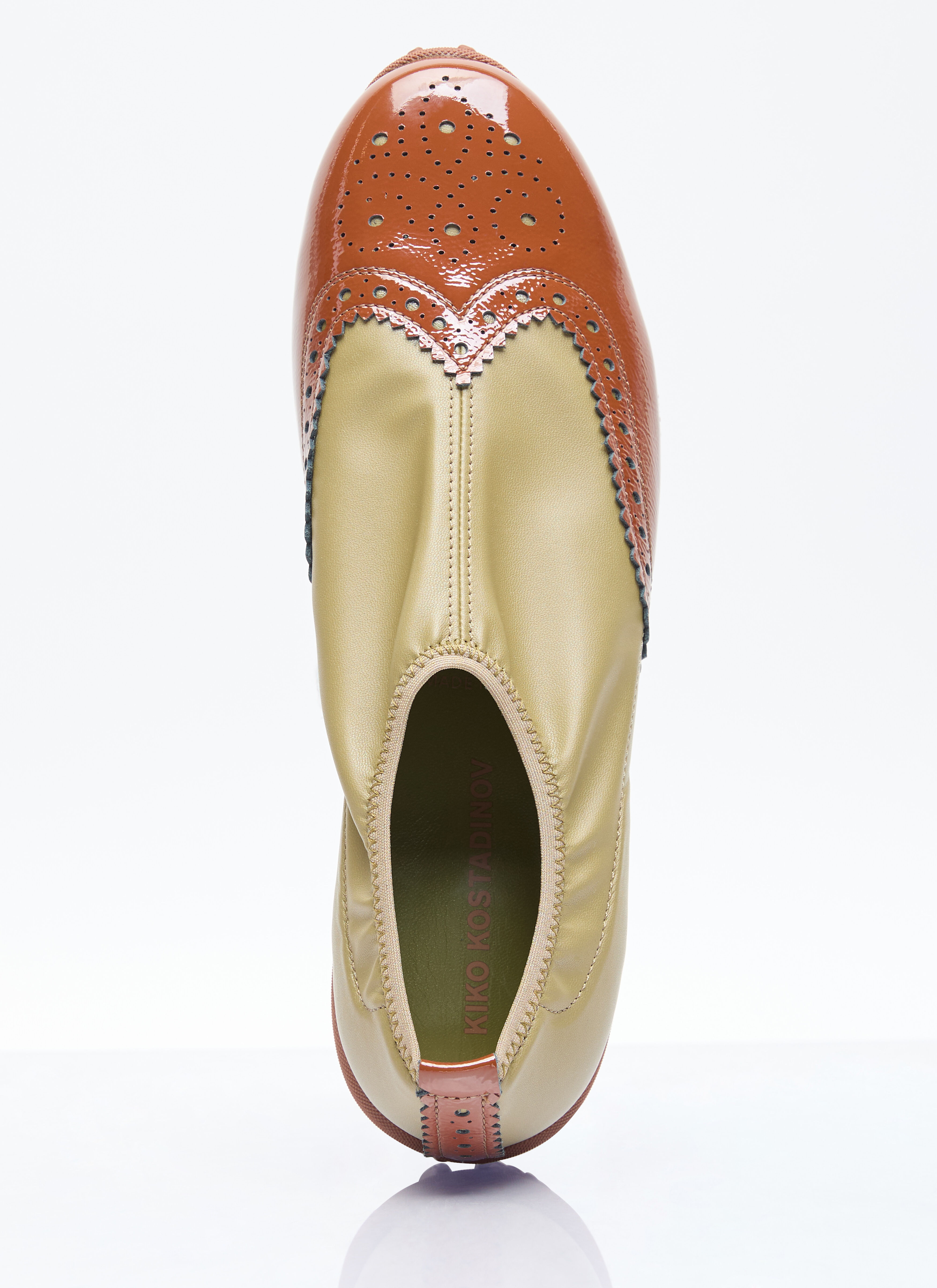 Kiko Kostadinov Women's' Sonia Slip-On Brogues in Khaki | LN-CC®