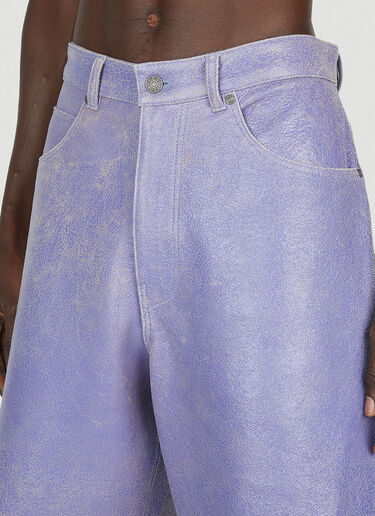 Guess USA Gusa 褶皱皮革短裤 紫色 gue0152011
