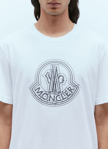Moncler 徽标印花 T 恤 白色 mon0156023