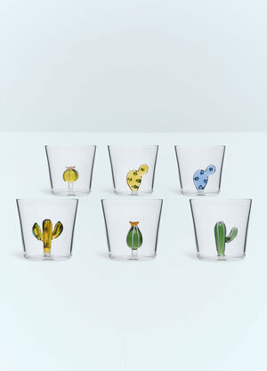 Seletti Set of Six Desert Plant Tumblers White wps0691119