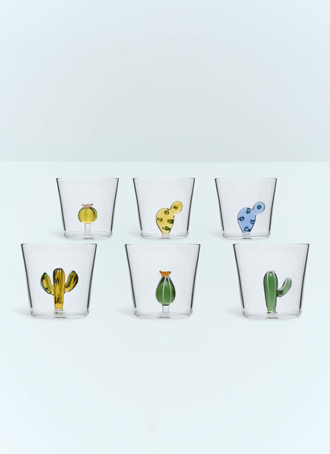 Seletti Set of Six Desert Plant Tumblers Multicolour wps0691129