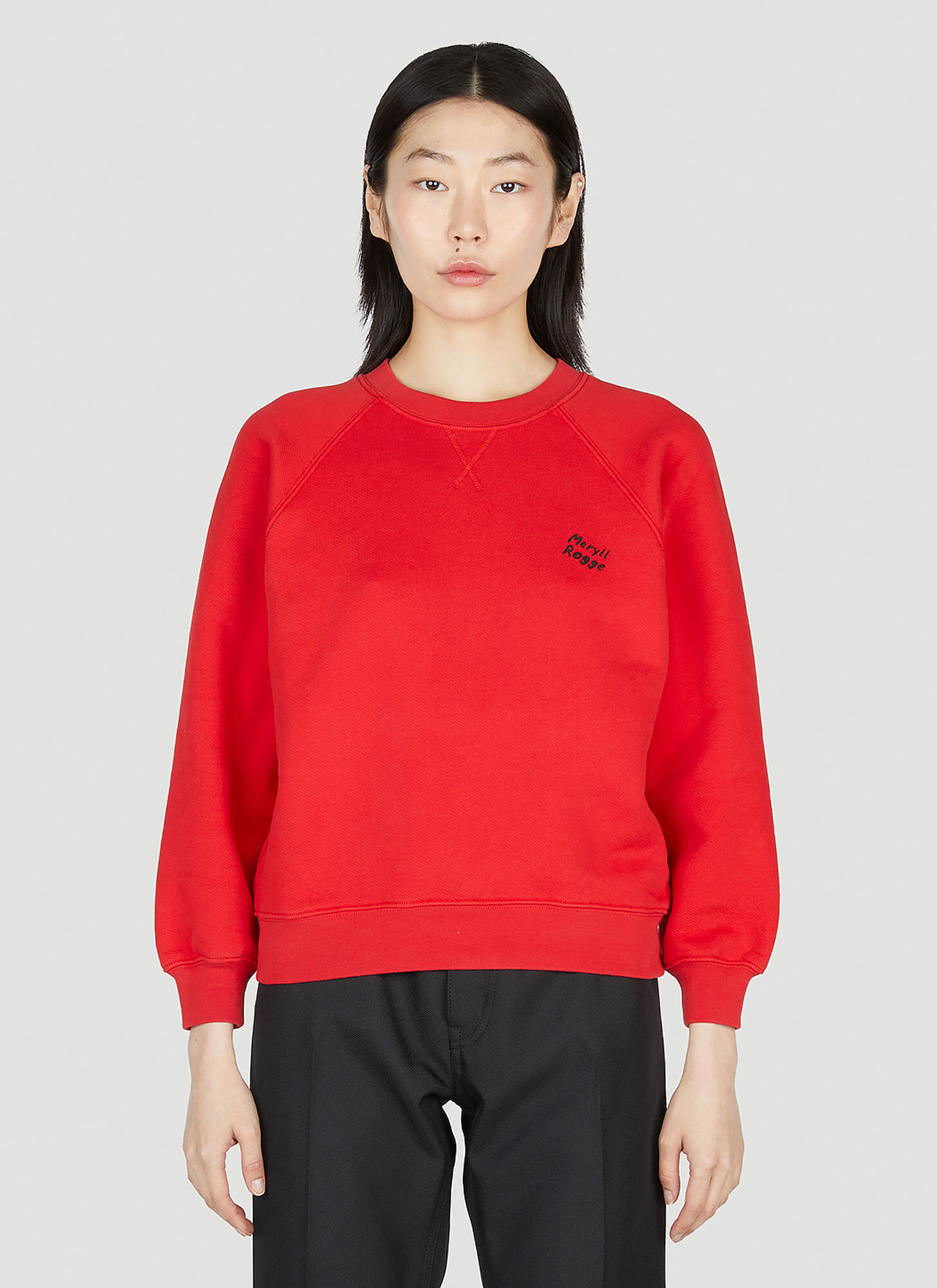 Meryll Rogge Shrunken Sweatshirt In Red