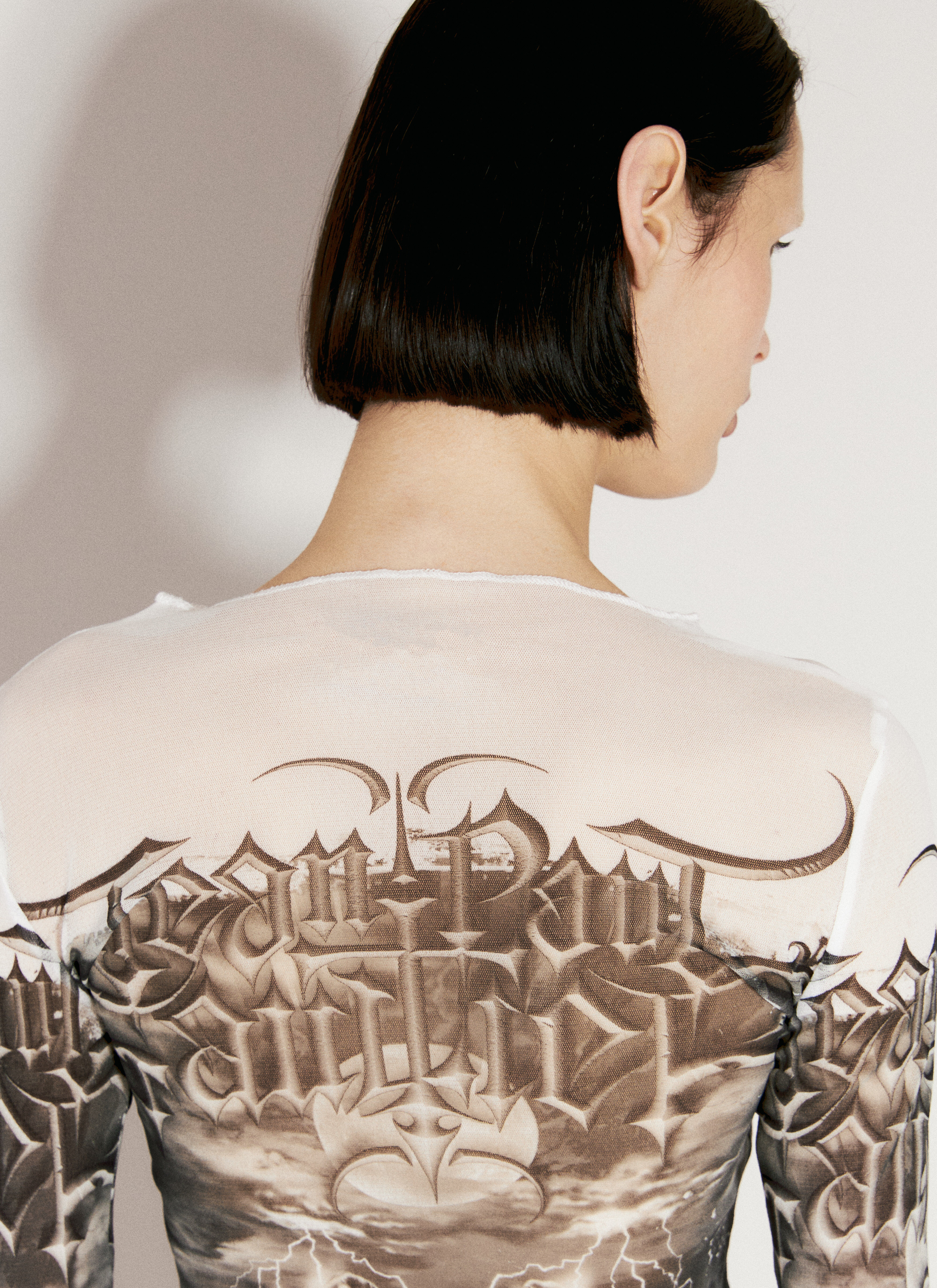 Jean Paul Gaultier Women's' Diablo Mesh Top in Black | LN-CC®