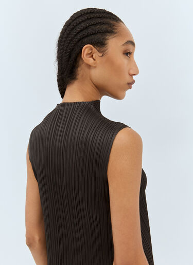 Pleats Please Issey Miyake 하이넥 미디 원피스 그레이 plp0258005