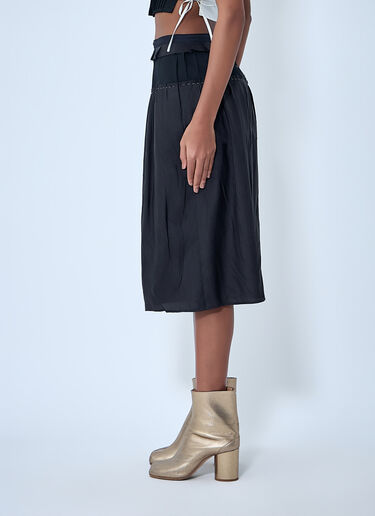 Maison Margiela Topstitching Midi Skirt Black mla0264008