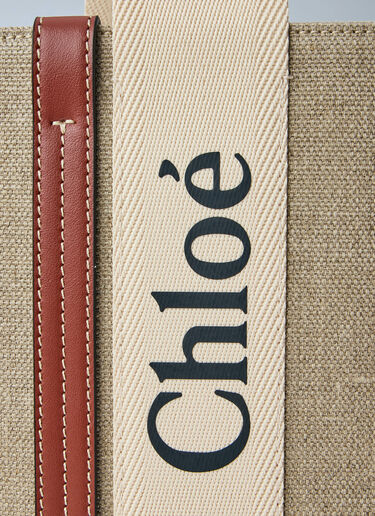 Chloé 미디엄 우디 토트백 베이지 chl0255056
