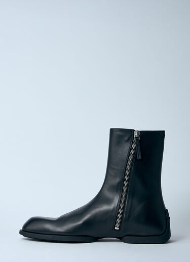 Jil Sander 皮革拉链及踝靴 黑色 jil0159010