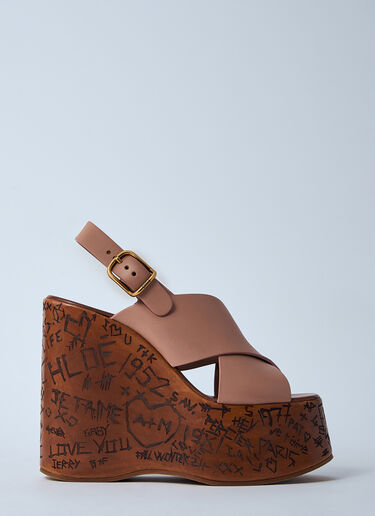 Chloé Maxime Wedge Sandal Pink chl0261025