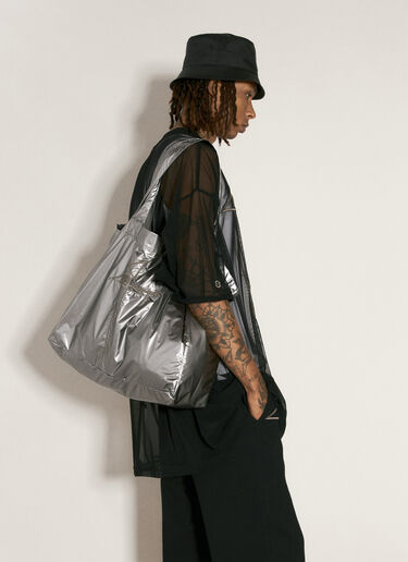 Rick Owens x Champion Logo Embroidery Tote Bag Silver roc0157007