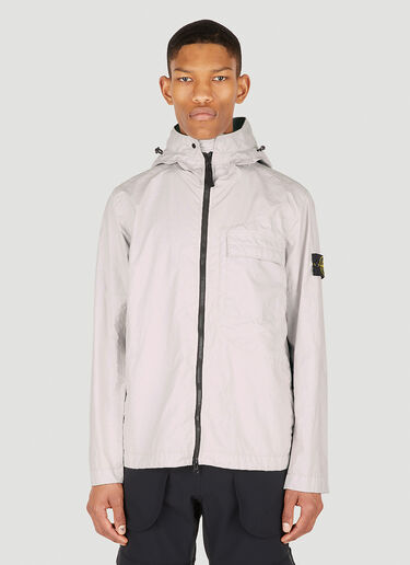 Stone Island Unisex Compass Patch Hooded Overshirt Jacket in Light Pink |  LN-CC®