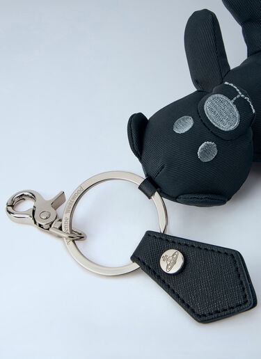 Bear Keychain with Logo Plaque Vivienne Westwood Bear Keychain with Logo Plaque Black vvw0164005